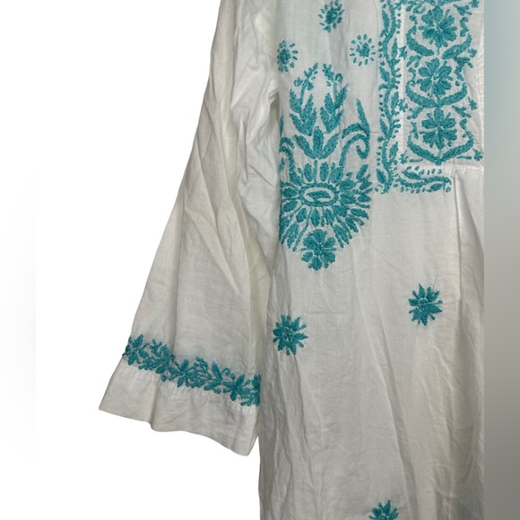 Vintage Style Ibiza Embroidered Maxi Dress Boho Hippy cotton Size S/M - Picture 6 of 11